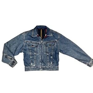 VTG Liz Wear Women's Denim Jacket Small Reversible 90's‎ UNIQUE! Liz Claiborne
